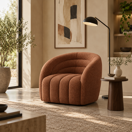 Sorrento 360° Swivel Armchair – Terracotta