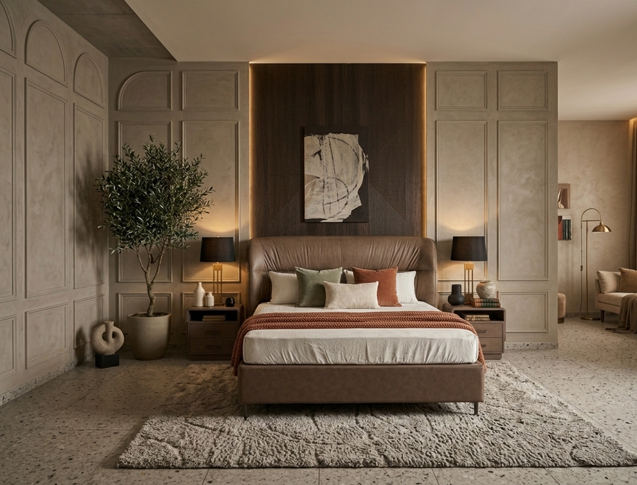 Siena Leather Bed