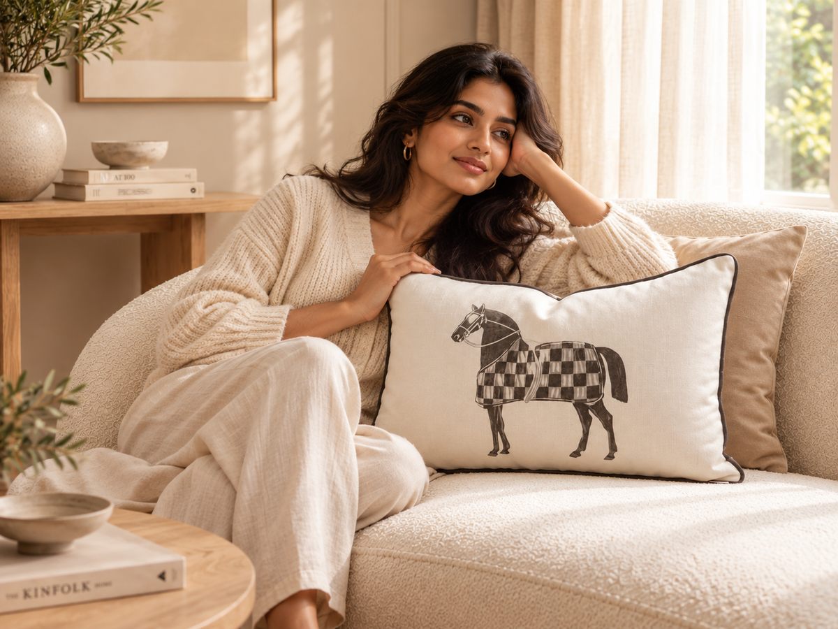 Ascot Tailored Equestrian Cushion