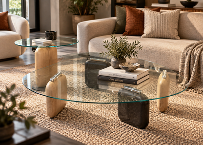 Aurelio Glass Centre Table