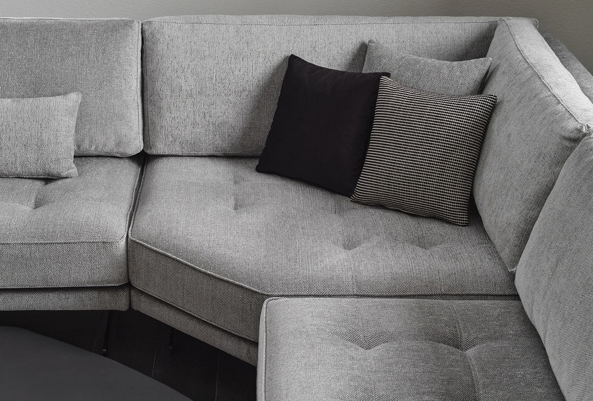 Bold modular sofa by Enza Home in 50201 grey chenille - product view