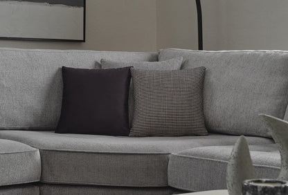 Bold modular corner sofa Enza Home - 50201 grey woven chenille