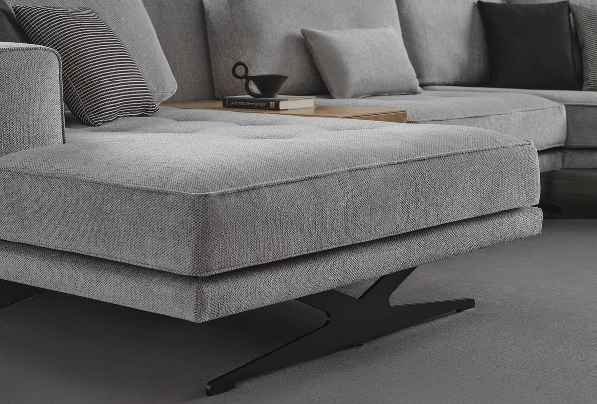 Bold grey chenille modular sofa by Enza Home - official gallery image
