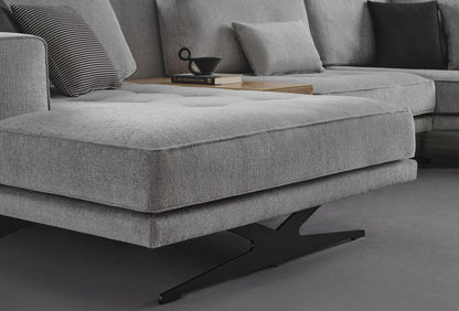Bold grey chenille modular sofa by Enza Home - official gallery image