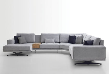 Bold grey chenille sofa by Enza Home - modular lounge configuration