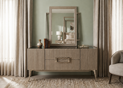 Aurelia Fluted Dresser & Mirror