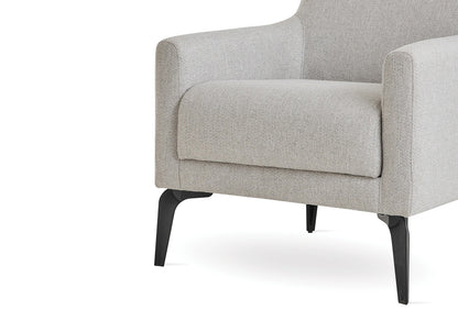 Coordinating Cante armchair upholstery and leg detail