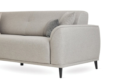 Cante 3-seater upholstered arm and black leg detail