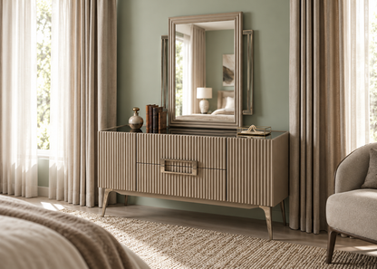 Aurelia Fluted Dresser & Mirror