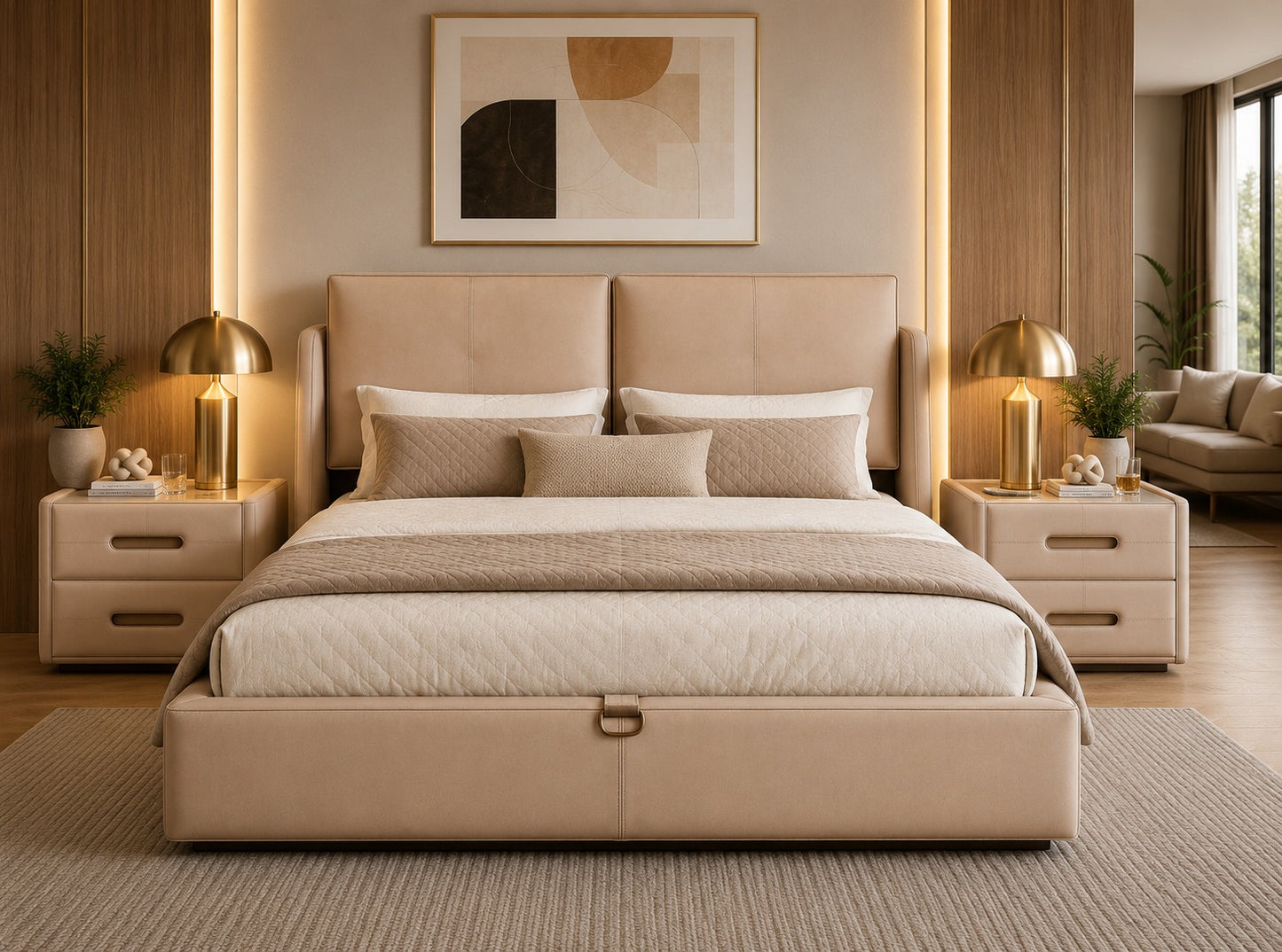 Haven Bed by Avian Lifestyle in a warm neutral bedroom
