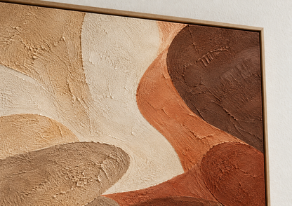 Ember Meridian Abstract Canvas