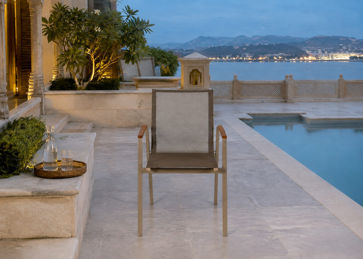 Daisy Chair top front view in the Udaipur Lake Terrace