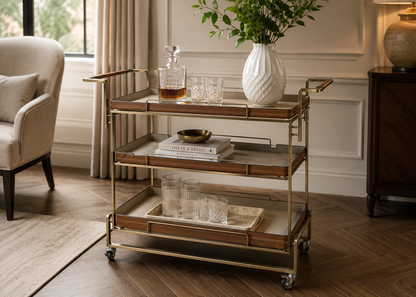 Gatsby Leather Bar Trolley