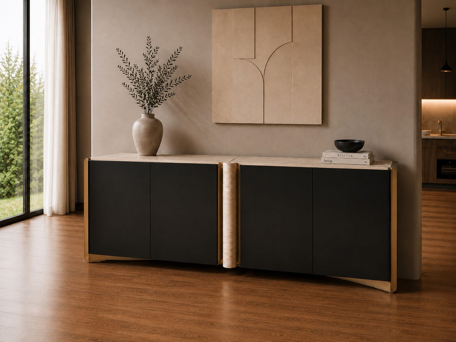 Travertine Console