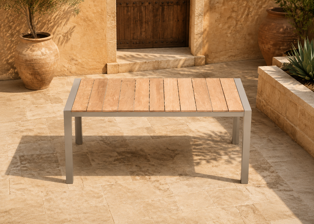 Giza Table in Giza Desert Courtyard – elevated front view