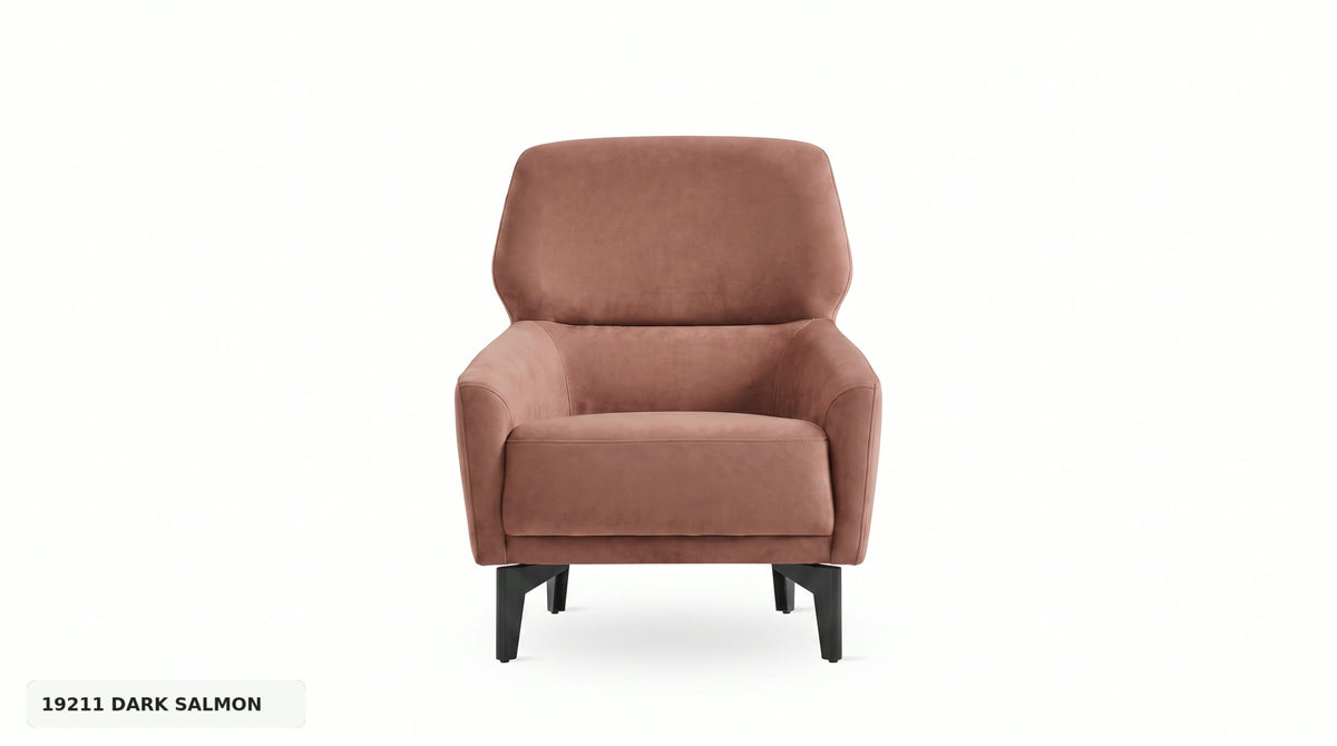 Hera Armchair by Enza Home - 19211 Dark Salmon - front view