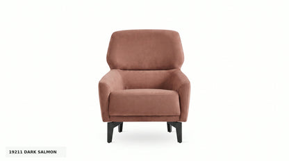 Hera Armchair by Enza Home - 19211 Dark Salmon - front view