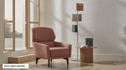 Hera Armchair by Enza Home - 19211 Dark Salmon - lifestyle view