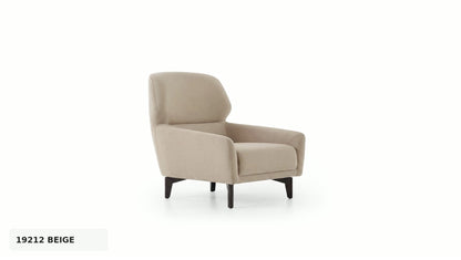 Hera Armchair by Enza Home - 19212 Beige - angled view