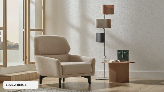 Hera Armchair by Enza Home - 19212 Beige - lifestyle view