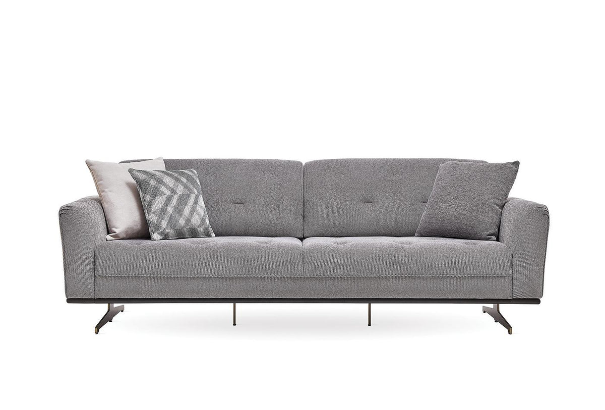Marion 3 Seater Sofa by Enza Home in greyish blue upholstery