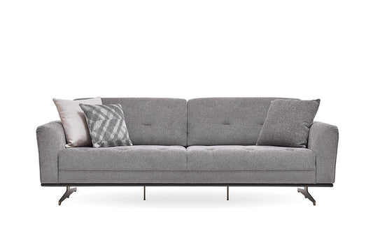 Marion 3 Seater Sofa by Enza Home in greyish blue upholstery