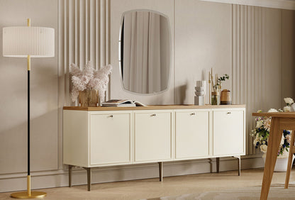Marsana Console by Enza Home - cream and oak console lifestyle view