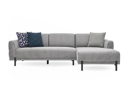 Terra Right Sleeper Corner Sofa by Enza Home in 16008 Medium Grey bouclé - alternate angle