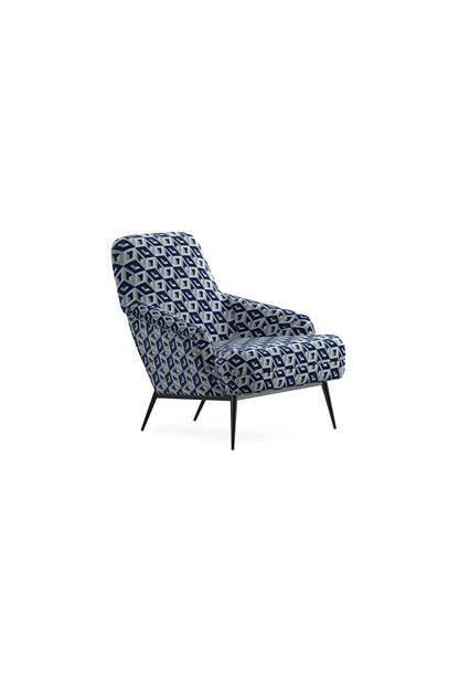 Valdera Armchair by Enza Home in 21509 navy linen-textured upholstery