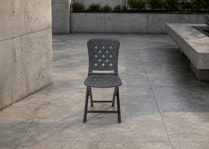 Zac Anthracite in Brutalist Grey Roof Garden – elevated front view
